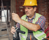 Older builder fixes his drill