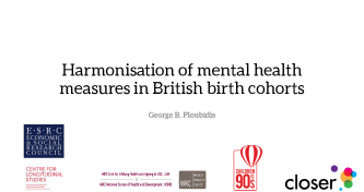 CLOSER Seminars: Mental health – Prof George Ploubidis, UCL image