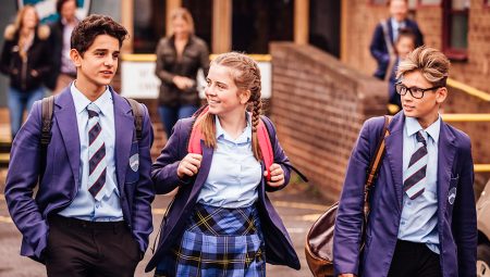 Generation Gifted: Teenagers in school uniform walk together
